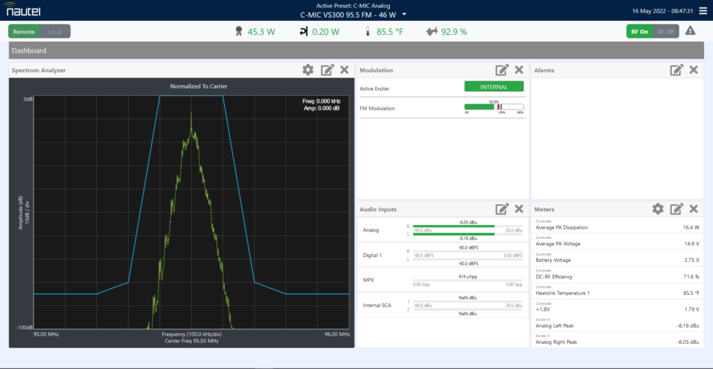 Advanced User Interface (AUI) - Nautel Broadcast