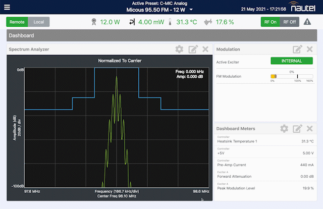 VS300 running HTML5 AUI